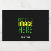 MODERNE BEWERKBARE EENVOUDIGE ZWARTE AFBEELDING TE LIKEURFLES ETIKET (Enkel label)