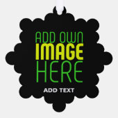 MODERNE BEWERKBARE EENVOUDIGE ZWARTE AFBEELDING TE ORNAMENT KAART (Achterkant)