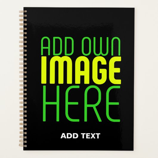 MODERNE BEWERKBARE EENVOUDIGE ZWARTE AFBEELDING TE PLANNER (Voorkant)