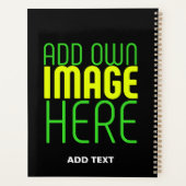 MODERNE BEWERKBARE EENVOUDIGE ZWARTE AFBEELDING TE PLANNER (Achterkant)