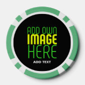 MODERNE BEWERKBARE EENVOUDIGE ZWARTE AFBEELDING TE POKER CHIPS (Achterkant)