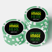 MODERNE BEWERKBARE EENVOUDIGE ZWARTE AFBEELDING TE POKER CHIPS (Opstapeling)