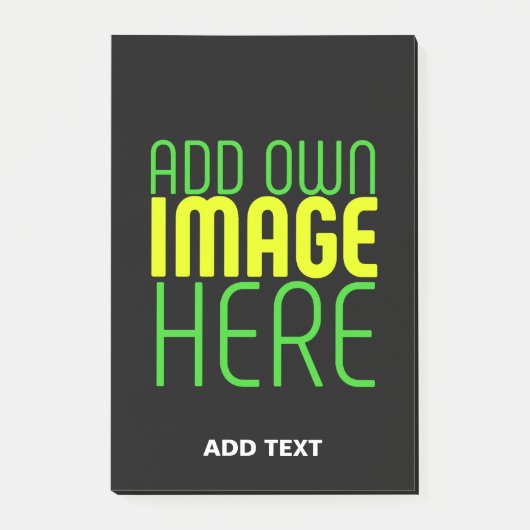 MODERNE BEWERKBARE EENVOUDIGE ZWARTE AFBEELDING TE POST-IT® NOTES (Voorkant)