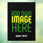 MODERNE BEWERKBARE EENVOUDIGE ZWARTE AFBEELDING TE RAAMSTICKER (Vel 3)