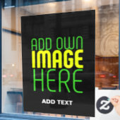 MODERNE BEWERKBARE EENVOUDIGE ZWARTE AFBEELDING TE RAAMSTICKER (Cafe Raam)