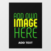 MODERNE BEWERKBARE EENVOUDIGE ZWARTE AFBEELDING TE RAAMSTICKER (Vel)