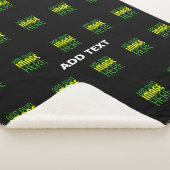 MODERNE BEWERKBARE EENVOUDIGE ZWARTE AFBEELDING TE SHERPA DEKEN (3/4)