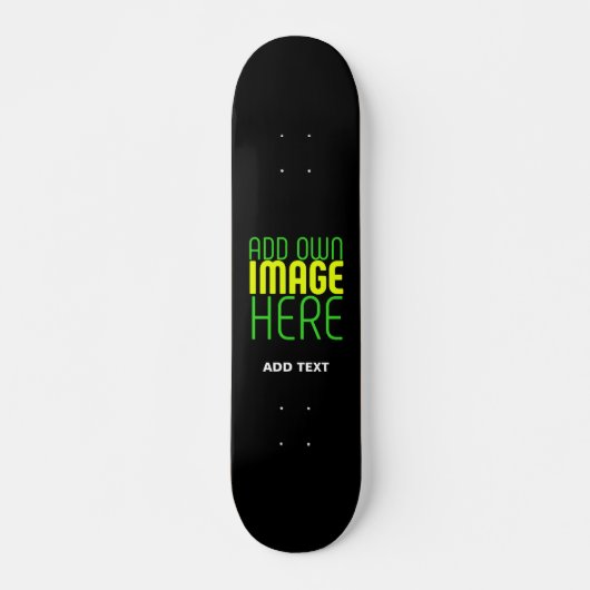 MODERNE BEWERKBARE EENVOUDIGE ZWARTE AFBEELDING TE SKATEBOARD (Voorkant)