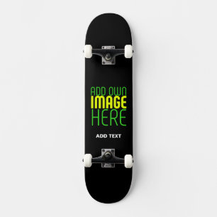 MODERNE BEWERKBARE EENVOUDIGE ZWARTE AFBEELDING TE SKATEBOARD