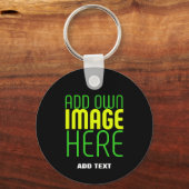 MODERNE BEWERKBARE EENVOUDIGE ZWARTE AFBEELDING TE SLEUTELHANGER (Achterkant)