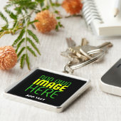 MODERNE BEWERKBARE EENVOUDIGE ZWARTE AFBEELDING TE SLEUTELHANGER (Zijkant)