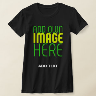 MODERNE BEWERKBARE EENVOUDIGE ZWARTE AFBEELDING TE T-SHIRT