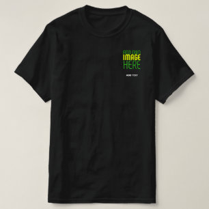 MODERNE BEWERKBARE EENVOUDIGE ZWARTE AFBEELDING TE T-SHIRT