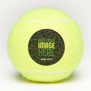 MODERNE BEWERKBARE EENVOUDIGE ZWARTE AFBEELDING TE TENNISBALLEN