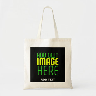 MODERNE BEWERKBARE EENVOUDIGE ZWARTE AFBEELDING TE TOTE BAG