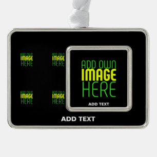 MODERNE BEWERKBARE EENVOUDIGE ZWARTE AFBEELDING TE VERZILVERD KADER ORNAMENT