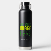 MODERNE BEWERKBARE EENVOUDIGE ZWARTE AFBEELDING TE WATERFLES (Voorkant)