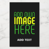 MODERNE BEWERKBARE EENVOUDIGE ZWARTE AFBEELDING TE WIJN ETIKET (Enkel label)