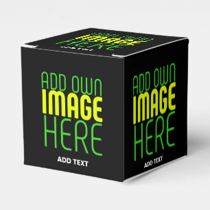 MODERNE BEWERKBARE EENVOUDIGE ZWARTE AFBEELDINGSTE BEDANKDOOSJES