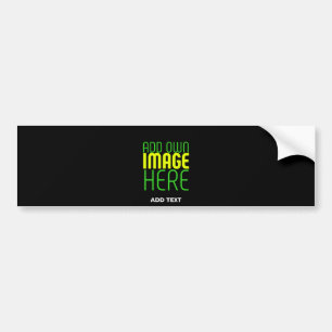 MODERNE BEWERKBARE EENVOUDIGE ZWARTE AFBEELDINGSTE BUMPERSTICKER