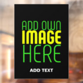 MODERNE BEWERKBARE EENVOUDIGE ZWARTE AFBEELDINGSTE RAAMSTICKER (Vel 2)