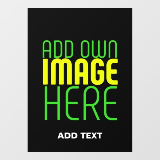 MODERNE BEWERKBARE EENVOUDIGE ZWARTE AFBEELDINGSTE RAAMSTICKER (Vel)