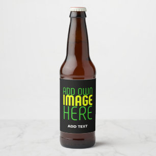 MODERNE BEWERKBARE EENVOUDIGE ZWARTE AFSBEELDING T BIER ETIKET