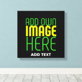 MODERNE BEWERKBARE EENVOUDIGE ZWARTE AFSBEELDING T CANVAS AFDRUK (Insitu (Houten vloer))