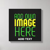 MODERNE BEWERKBARE EENVOUDIGE ZWARTE AFSBEELDING T CANVAS AFDRUK (Voorkant)