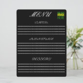 MODERNE BEWERKBARE EENVOUDIGE ZWARTE AFSBEELDING T MENU (Staand voorkant)