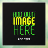 MODERNE BEWERKBARE EENVOUDIGE ZWARTE AFSBEELDING T RAAMSTICKER (Vel 3)