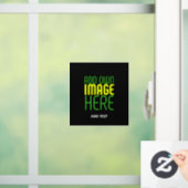 MODERNE BEWERKBARE EENVOUDIGE ZWARTE AFSBEELDING T RAAMSTICKER (Huis)