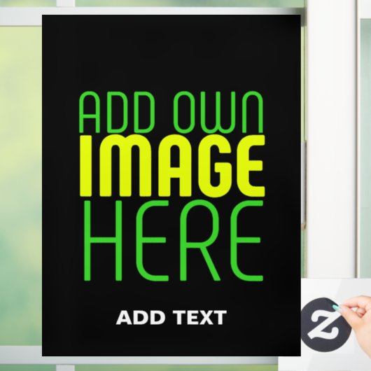 MODERNE BEWERKBARE EENVOUDIGE ZWARTE AFSBEELDING T RAAMSTICKER (Huis)