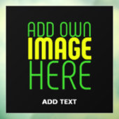 MODERNE BEWERKBARE EENVOUDIGE ZWARTE AFSBEELDING T RAAMSTICKER (Vel 3)