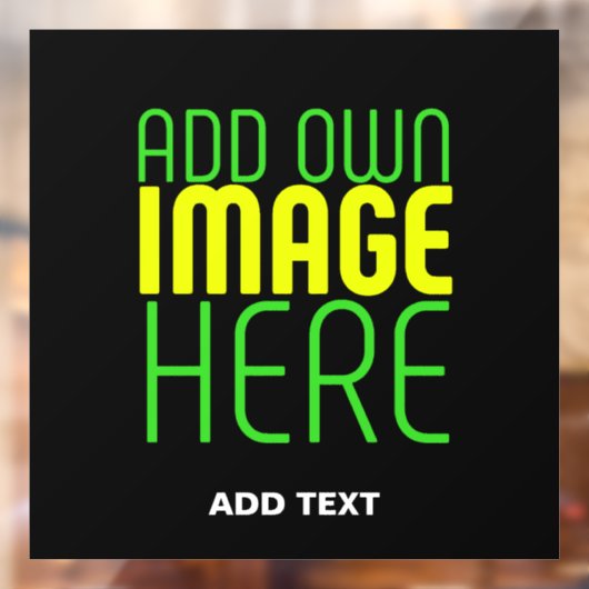 MODERNE BEWERKBARE EENVOUDIGE ZWARTE AFSBEELDING T RAAMSTICKER (Vel 2)