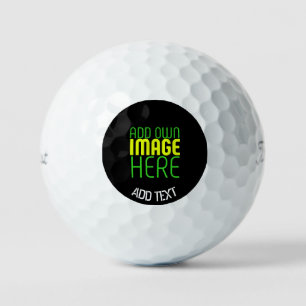 MODERNE BEWERKBARE EENVOUDIGE ZWARTE AFSBEELDINGST GOLFBALLEN