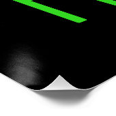 MODERNE BEWERKBARE EENVOUDIGE ZWARTE AFSBEELDINGST PERFECT POSTER (Hoek)