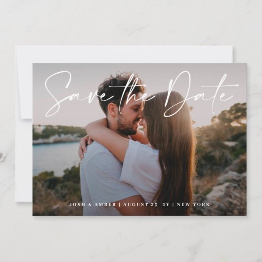 Moderne bewerkbare foto QR code | De Kaart Datum o (Voorkant)