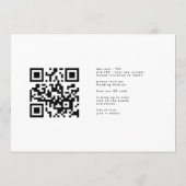 Moderne bewerkbare foto QR code - Save The Date Ka Kaart (Achterkant)