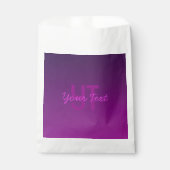 Moderne bewerkbare gemonoogramde tekst & paarse Om Bedankzakje (Voorkant)