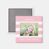 Moderne bewerkbare kleurenfoto-magneet met strepen magneet (Voorkant / Achterkant)