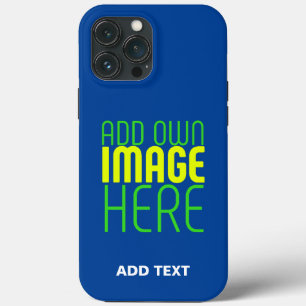 MODERNE BEWERKBARE KOBALT BLAUW AFBEELDING TEKST S iPhone 13 PRO MAX HOESJE