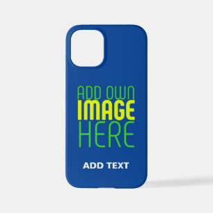 MODERNE BEWERKBARE KOBALT BLAUW AFBEELDING TEKST S iPhone 12 MINI HOESJE