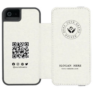 Moderne bewerkbare logo   QR-code en tekst