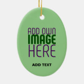 MODERNE BEWERKBARE MINT GROENE AFBEELDING TEKST SJ KERAMISCH ORNAMENT (Achterkant)