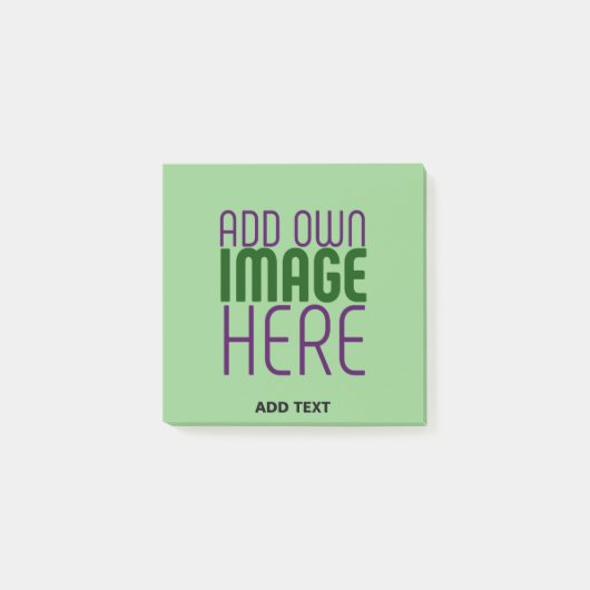 MODERNE BEWERKBARE MINT GROENE AFBEELDING TEKST SJ POST-IT® NOTES (Voorkant)
