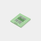MODERNE BEWERKBARE MINT GROENE AFBEELDING TEKST SJ POST-IT® NOTES (Schuin)