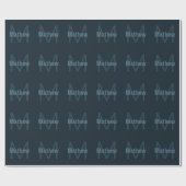 Moderne bewerkbare naam cadeaupapier (Vlak)