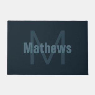 Moderne bewerkbare naam deurmat