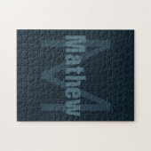 Moderne bewerkbare naam legpuzzel (Horizontaal)